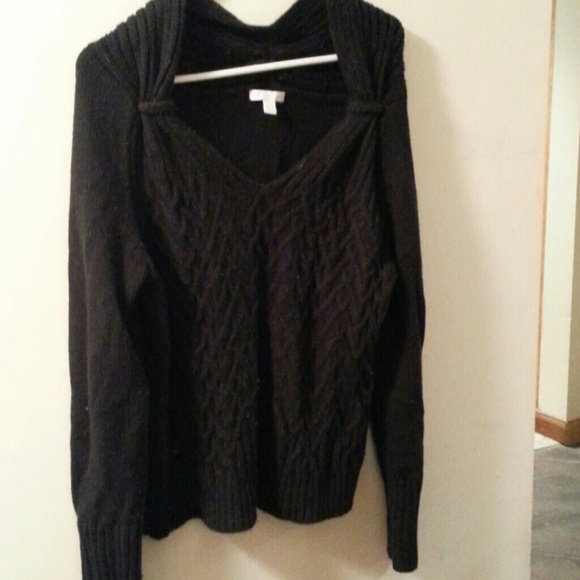 Black V neck sweater