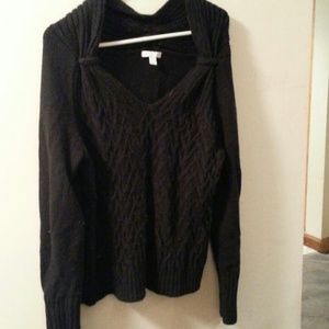 Black V neck sweater