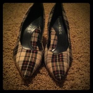 Burberry print heels