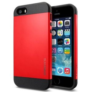 Authentic Spigen SlimArmor case for iPhone 5 Red