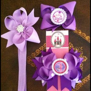 Custom 3 bows pack! U pick color & message on caps