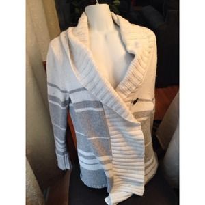 Grey And White Calvin Klein Sweater