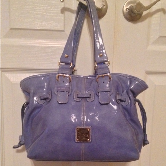 SOLD to Nancy Dooney Bourke patent leather  bag