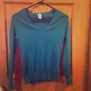 Teal v-neck sweater