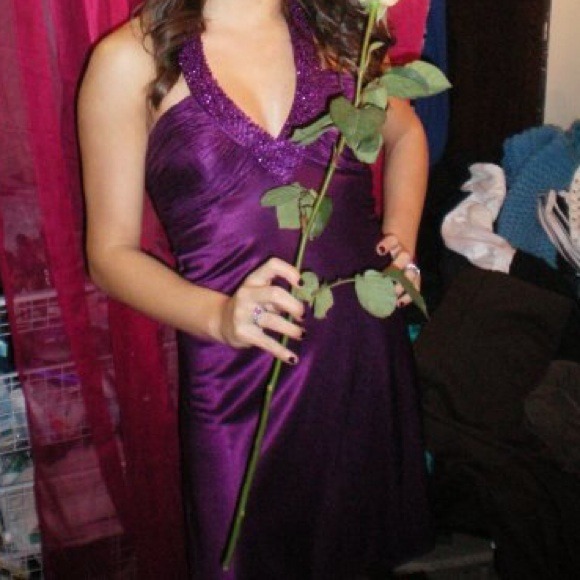 Purple cocktail dress