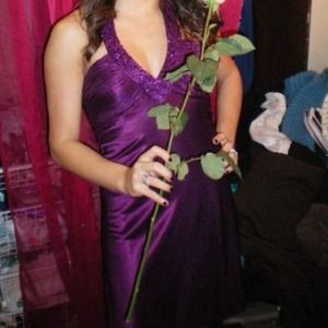 Purple cocktail dress