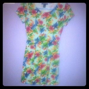 🌀TRADED 🌀 Light blue floral Skater dress