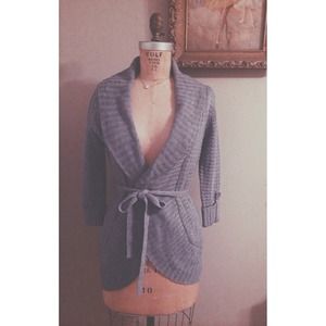 Grey outerwear piece