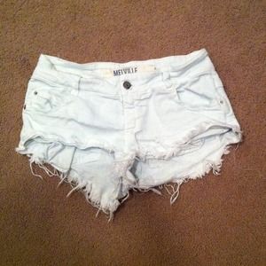Brandy Melville light wash shorts