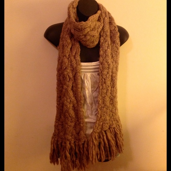 Oversized crocheted scarf