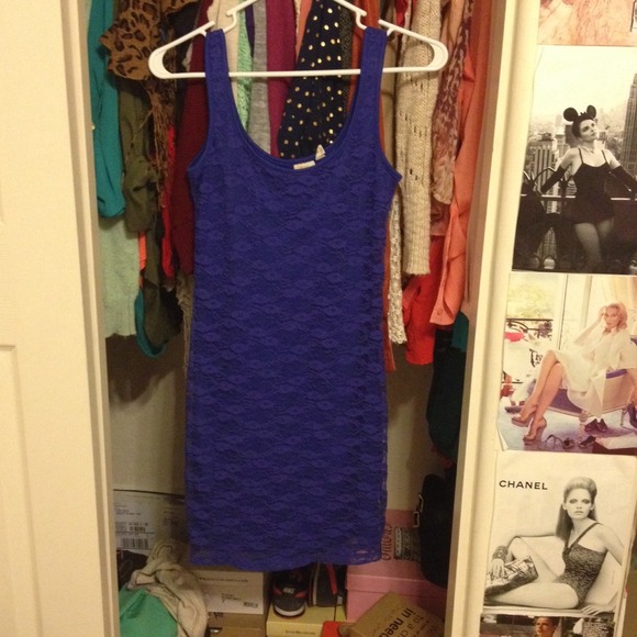 Blue lace dress