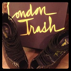 London Trash-Crush heels.