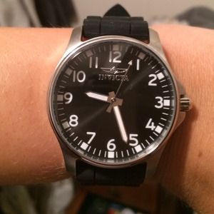 Invicta Black Silicon Military Inspired Watch