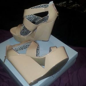 !Patent platform wedges! Worn 1 time!