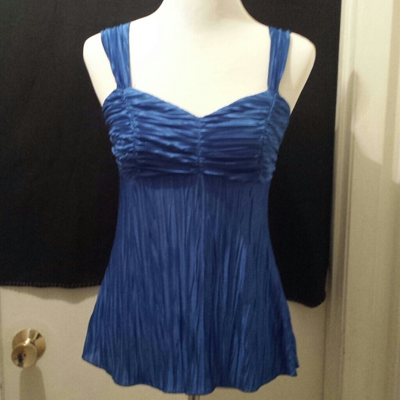 Beautiful sexy baby blue silky ladies top