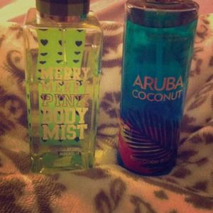 PINK body mist and bbw