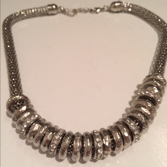 Silver Necklace with round charms