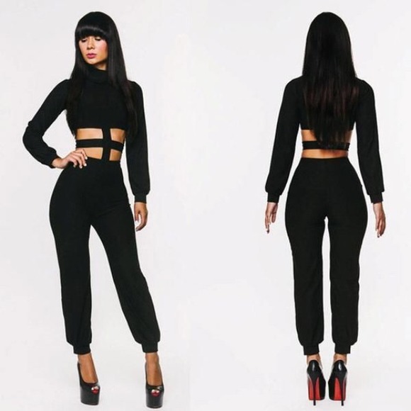 Size small black jumpsuit