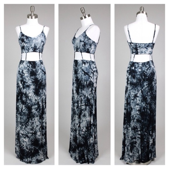 Hapa Clothing  Dresses & Skirts - Tie Dye Cutout Torso Maxi (S-L)