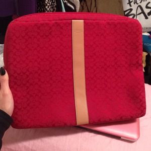 Brand new! Coach 10 x 13 RED laptop case