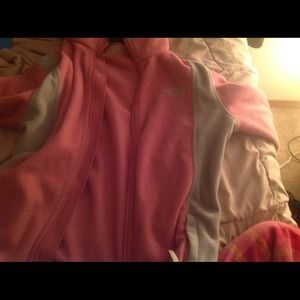 Pink and grey north Face