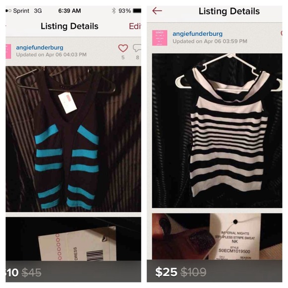 Bebe nights sweater dress & blue and black dress