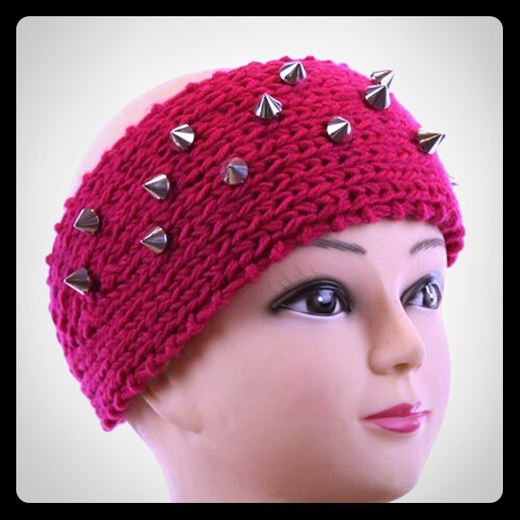 BN* Red Spiked Knit Headband❤️💁👑
