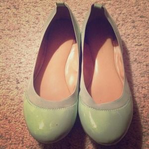 Sold!Banana Republic Mint Patent Leather Flats