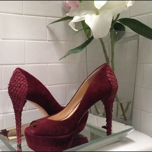 SOLD!!!  B by Brian Atwood Peep Toe Pumps Oxblood