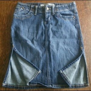 Express jean skirt w/side slits