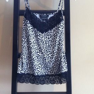 White House Black Market leopard print cami size S
