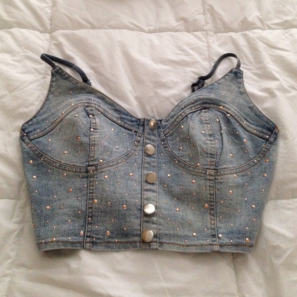 Denim crop top