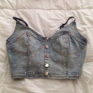Denim crop top