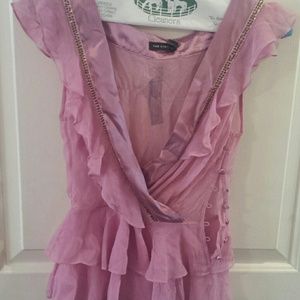 Pink sheer shirt