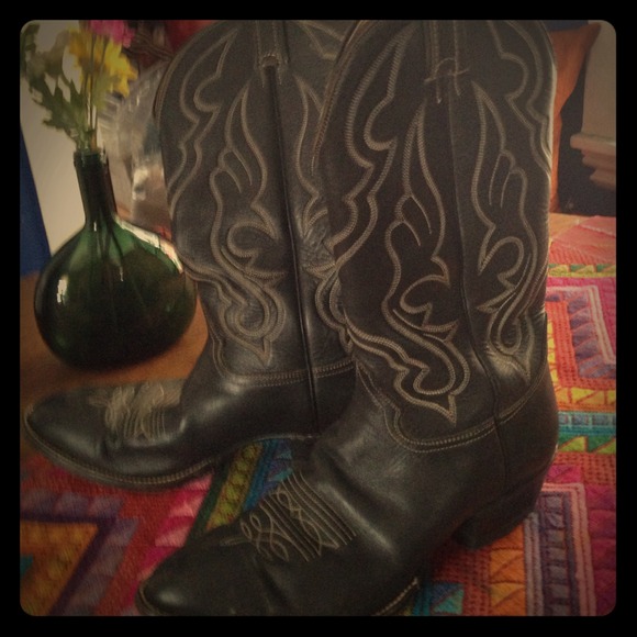 Vintage Black cowboy boots