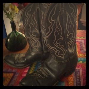Vintage Black cowboy boots