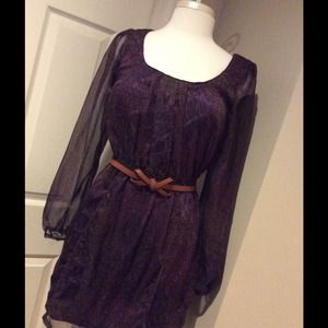 Sheer sleeve, above knee dress