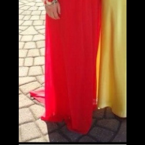 Red prom dress with open back - Picture 3 of 3