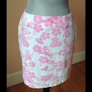 Pink and white skirt. Cute for summer