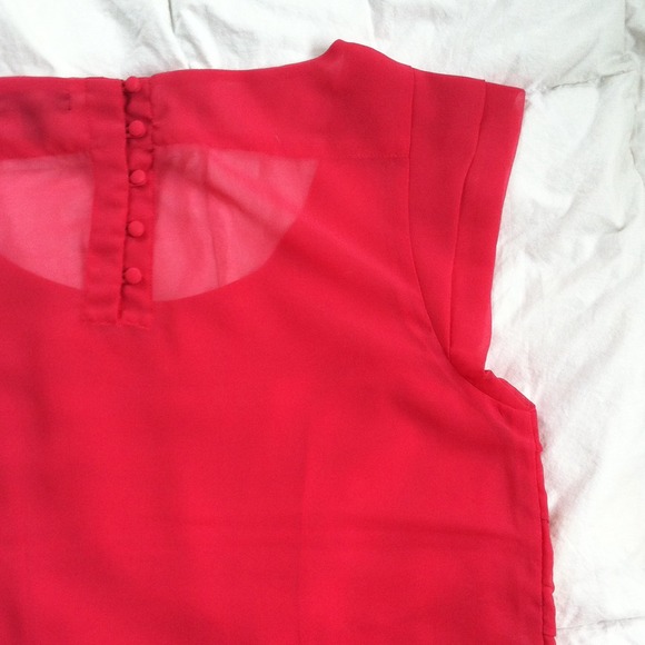 AE Sheer Ruffle-Front Shirt NWOT - Picture 3 of 4