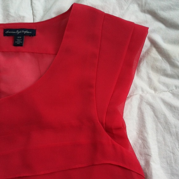 AE Sheer Ruffle-Front Shirt NWOT - Picture 4 of 4