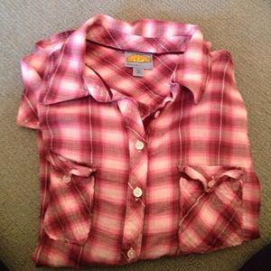 C& C California button down pink flannel