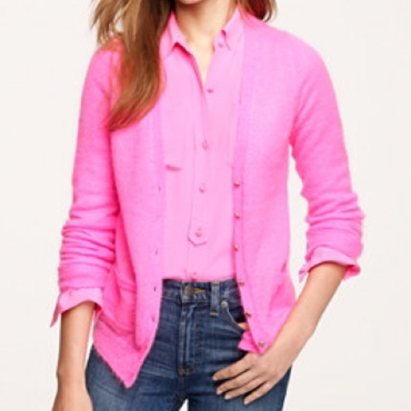 J crew Merino wool mix pink sweater