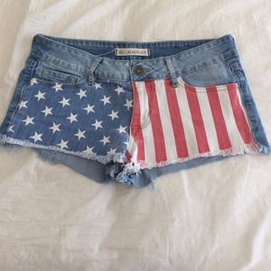 American flag booty shorts (Bullhead black)