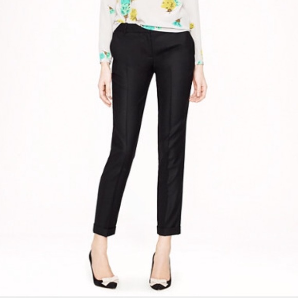 J crew navy city fit cropped work pants
