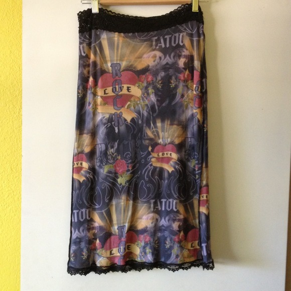 Sheer lace love skirt