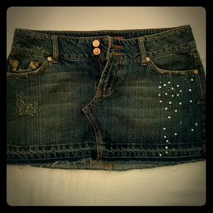 Hint denim skirt