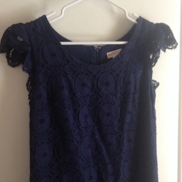 Blue lace dress