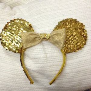 Gold Minnie Mouse 50th Anniversary Disney Ears