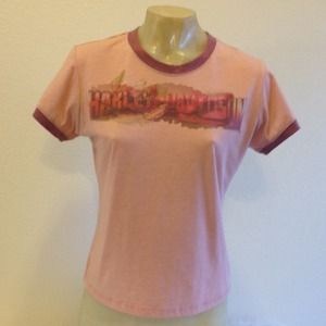NWOT Vintage wash Harley Davidson fitted tee